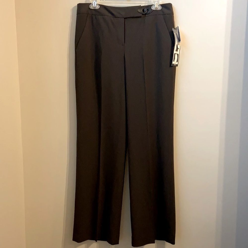 Sandro Brown Pinstripe Dress Trousers